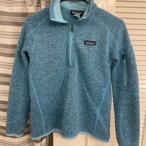Patagonia Blue Quarter-Zip Fleece Pullover